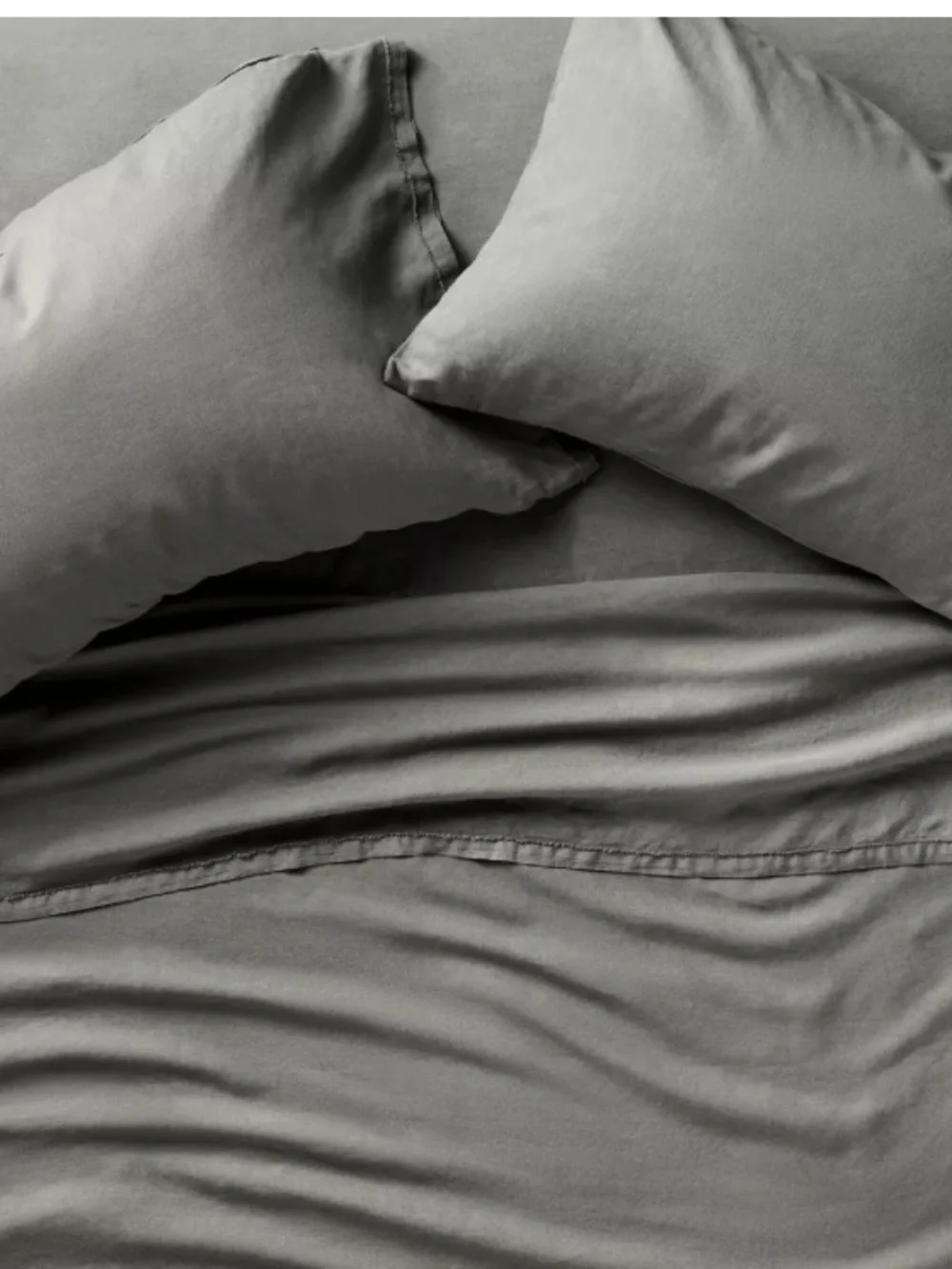 Casaluna Standard 100% Linen Pillowcases Dark Gray, NWT